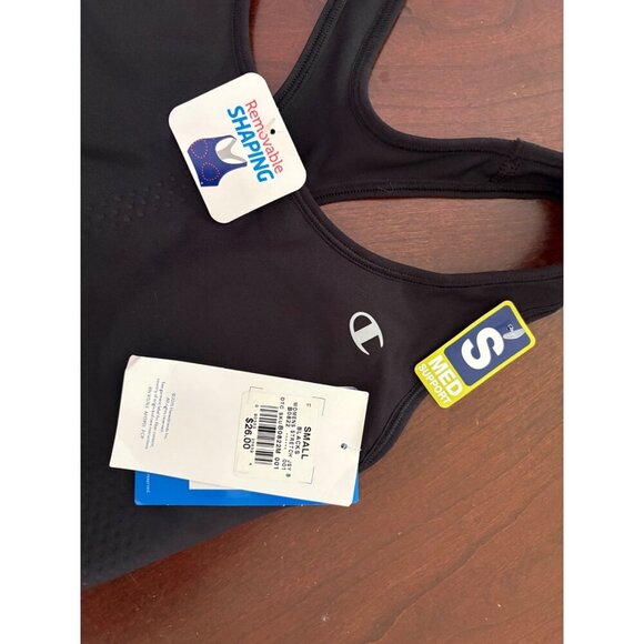 Champion NWT Jersey Stretch Racerback Sports Bra in Black Size Small - Picture 6 of 9